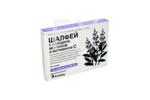 ШАЛФЕЙ С СОЛОДКОЙ МЕНТОЛОМ И ВИТАМИНОМ С таб 500мг n20 Аматег