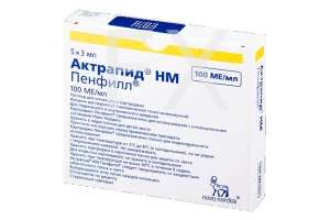 АКТРАПИД НМ Пенфилл р-р д/ин. (картр.) 100МЕ/мл - 3мл n5 Ново Нордиск