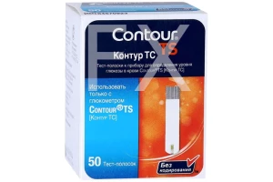 ТЕСТ ПОЛОСКИ К ГЛЮКОМЕТРУ Контур ТС (Contour TS) n50 ПиЭйчСи Корпорейшн