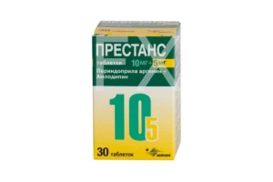 ПРЕСТАНС таб 5мг+10мг n30 амлодипин 5мг+периндоприл 10мг Сервье-Сердикс