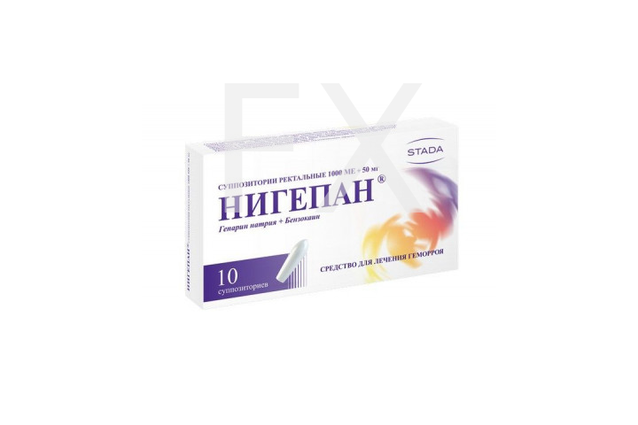 НИГЕПАН супп. ректал. n10 Тульская фармацевтическая фабрика