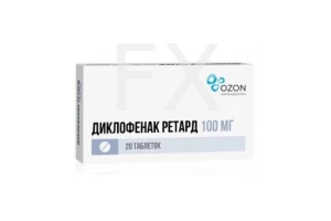 ДИКЛОФЕНАК ретард таб п/об 100мг n20 Озон-Атолл-Риф
