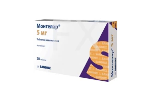 МОНТЕЛАР таб жев. 5мг n14 Новартис-Сандоз-Салютас-Гермес-Лек-Линдофарм-Гексал-СТИ Пластик