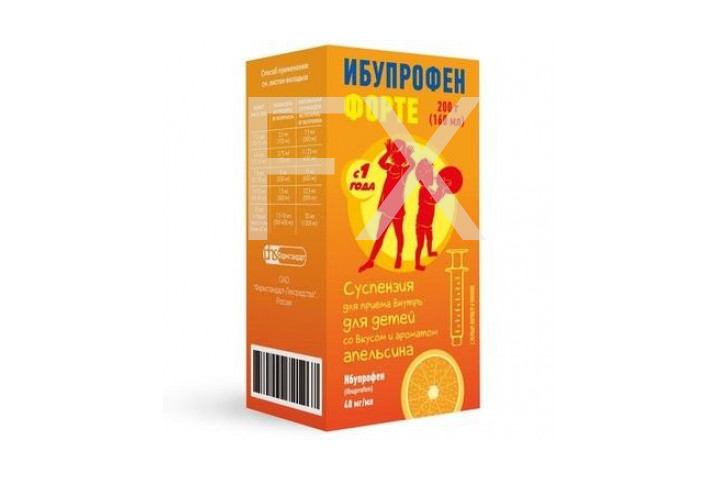 ИБУПРОФЕН ФОРТЕ сусп. (фл.) 40мг/мл - 160мл Фармстандарт-Лексредства-Томскхимфарм-Уфавита-Отисифарм-Лекко