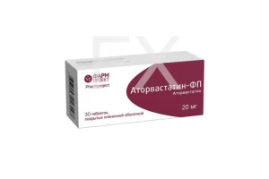 АТОРВАСТАТИН таб п/об 20мг n30 Биохимик
