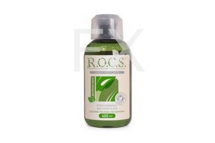 РОКС (R.O.C.S.) ополаскиватель д/полости рта двойная мята 370/400мл ВДС-ЕвроКосМед-РОКС-Диарси